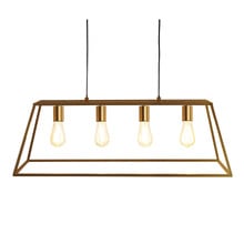 Reuten Gold Steel 4 Light Linear Pendant